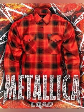 Dixxon Metallica Load Flannel Shirt 3XL Red Plaid Limited Edition NWT SOLD OUT!!
